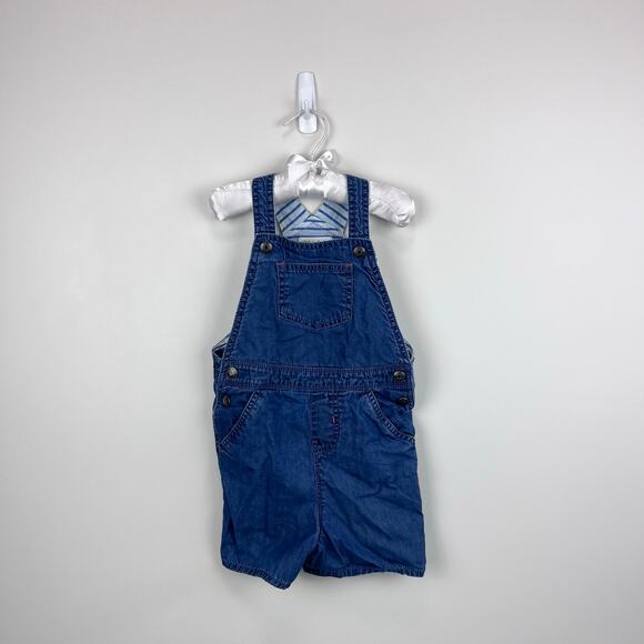 Mini Boden Blue Jean Dungarees Shortalls 3-4 - Picture 1 of 5